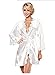 Produktbild Damen Sexy Bademantel Lingerie Perspektive Retro Teddy Reizwäsche Reizvolle Frauen Lingerie Dessous Reizvolle Morgenmantel Lingerie (L, weiß)