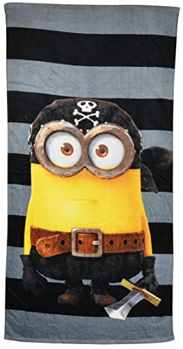 Minions Strandtuch / Badetuch: Minion Pirat , 150x75 cm