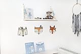 luvel – 3D-Wanddeko Kinderzimmer 4er-Set – (M1) *** NEUHEIT *** süße bunte Indianer Tierköpfe mit 3D-EFFEKT in TOP Qualität / 10mm Kunststoff / MADE IN GERMANY - 3