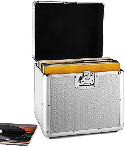 Resident dj "Time Capsule" Lightweight Record Flight Case (Aluminium Casing, Holds 70 12"/LP's &amp; Padded Lining) - Grey