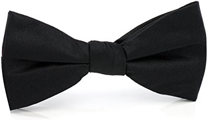Handmade Pre-Tied Bow Tie Formal Bowtie – Black, Black made from 100% Silk by VON FLOERKE