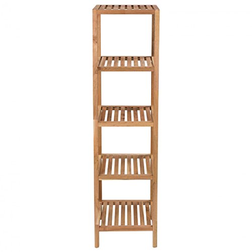 Badregal Holz Badezimmerregal Haushaltsregal Standregal Regal Bad Holzregal 4 Regalböden - 2