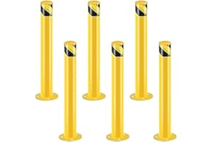 FRUYYZL Paletto per dissuasore, 91 cm Barriera Parcheggio per Parcheggio, Pilona Giallo Cepos Parcheggio per Pianificazione stradale (Φ7.6cm, 6pcs)