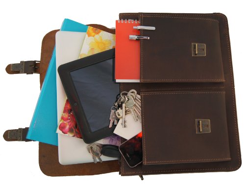 FREIHERR VON MALTZAHN Aktentasche GALILEO 2  38 cm  braun  BIO-Leder  T386-58   Lederpflege