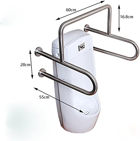 Qiangzi Shower rails Toilet Urinal Handrail For Older Bathroom Handrail Stainless Steel 60cm Handrail for elderly