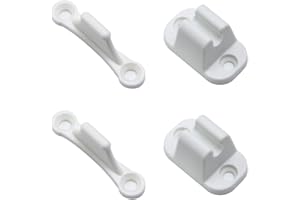 Sixfolo 2 Pièces Retenue de Porte Caravane en Nylon Pièces et Accessoires pour Camping-Car en Blanc Bloc Porte Caravane en Forme de T Arrêt Support de Retenue de Loquet pour Caravane et Camping Car