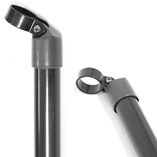 Gartenzaun Set Anthrazit – 8 Größen wählbar – Maschung 10 x 7,5 cm – RAL 7016 Schweißgitterzaun Zaunset Zaunpfosten Maschendraht Komplettset (0,8 x 25 Meter) - 3