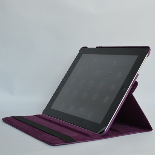 inShang Hülle für Apple iPad 2 iPad 3 iPad 4, Edles PU Leder Tasche Hülle Skins Etui Schutzhülle Ständer Smart Case Cover für Tablet iPad, Super Automatische Einschlaf-/Aufwach funktion, 360 Grad rotierende Schutzhülle mit Standfunktion + inShang Logo hochwertigen Stylus Eingabestift Stift - 5