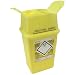 Produktbild Sharpsafe-Behälter für medizinische Abfälle, gelb, 1 l, für Spritzen, Nadeln, klinische Abfälle, gekennzeichnet, Müll-Box für scharfe und spitze Gegenstände, Mülleimer