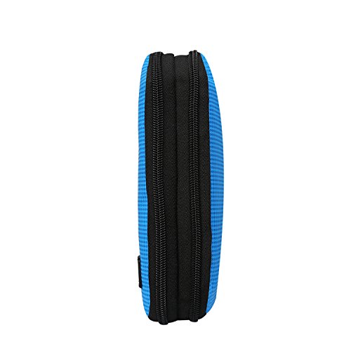 BUBM Reisetasche Organisator Tasche mit Doppelschichte für Elekronik Zubehör Wie Telefon Ladegerät Tasche (Groß,Blau） - 3