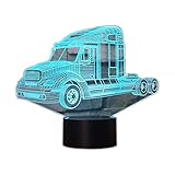 Die LED-3D-Lampe ist ein klares, flaches Stück Acryl, das sich leicht in einer kreisförmigen ABS-Basis befindet. Sobald Sie das Acrylstück in die Basis stellen, leuchtet das Licht mit der Option auf der Vorderseite, um die Farbe zu ändern oder um es in einer langsamen automatischen Rotation jeder Farbe zu haben