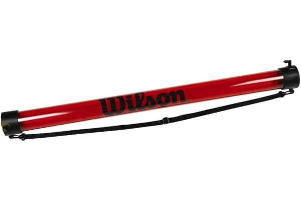 Wilson Tube pour la Collecte des Balles, Ball Pick Up Tube, Contient jusqu'à 18 balles, Rouge, WRZ323800