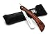 Pure Rose Wood Shaving Razor, Cut Throat Razors/Shavette Razor(NO BLADES INCLUDED) + Leather Pouch