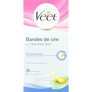 Veet Ready to Use Wax Strips, Sensitive Skin Formula, 20-Count Boxes (Pack of 2) - Image 2