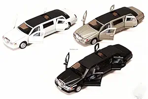 Unbrand Kinsmart Die-Cast Metal 1999 Lincoln Town Limousine Car (Multicolour)