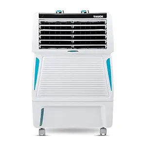 Symphony Touch 20 Personal Air Cooler for Home with Honeycomb Pads, Powerful Blower, i-Pure Technology and Removable Tank (20L, White)