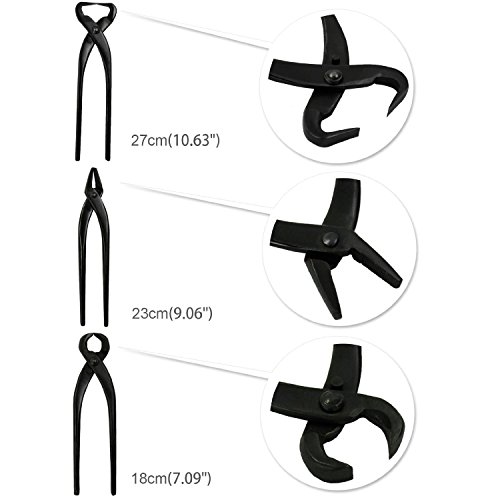 Bonsai Werkzeugset, 14-Teiliges Set Garten Bonsai Werkzeug Carbon Steel Master Professional Scher- Bürsten Mit Rollen Drähte Nylon-Etui Multi-Funktions-Outdoor-Schanzzeug Für Wandern Camping Garten Scheren-Set Werkzeug Kit - 4