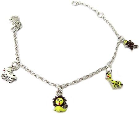 Bracelet child 'Animaux De La Savane'yellow silver &amp; b.