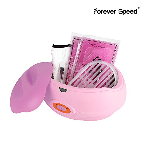 Forever Speed Paraffinbad Paraffin Wachs and Zubehör Paraffin inkl ( 2x450g Paraffin +1x golves+1x booties +1x Pinsel +1x Schutz Bord) Starter-Set 150W Rosa