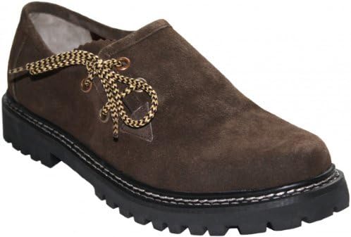 Haferl Shoes costume costumes leather shoes Suede Brown (43)