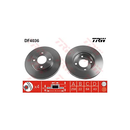 TRW Automotive AfterMarket DF4036 disco de freno