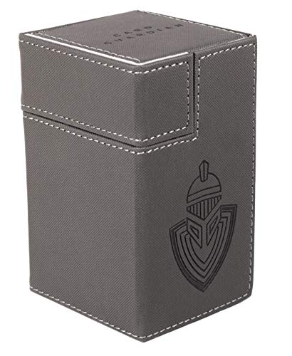 Card Guardian - Coffret de Rangement pour 100 Cartes Premium avec Compartiment à Dés pour Magic The Gathering Yugioh! Star Wars X-Wing WoW TCG (Gris foncé)