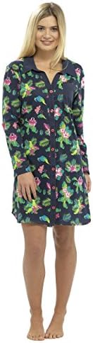 Ladies Cotton Summer Nightshirt Night Dress Shirt Nightie Nighty Floral UK 16-18