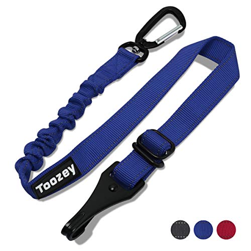 Preisvergleich Produktbild Toozey Hunde Sicherheitsgurt für Auto, Hundesicherheitsgurt mit Isofix, Profi Karabiner und Elastischer Ruckdämpfung, Einstellbar Hundegurt, Höchste Sicherheit für alle Hunderassen und Katzen, Blau