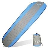 FÁCIL DE USAR: Equipado con una válvula ABS "easy-flate", combinada con célula de espuma abierta, ¡este colchón se infla sólo! Abra la válvula y deje que la espuma absorba el aire. Mientras planta la tienda, enciende el fuego o prepara su picnic. Si lo desea puede soplar 1 o 2 veces en la válvula para un confort más firme.