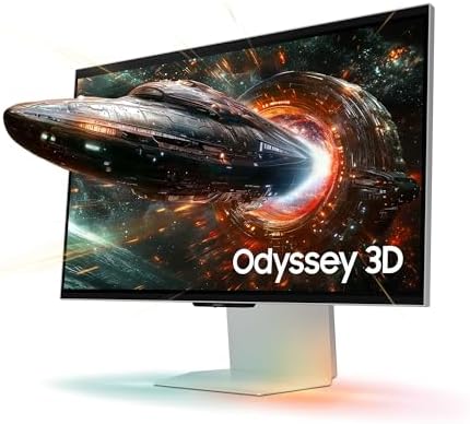 Samsung Monitor Gaming Odyssey 3D (S27FG900XU), Flat, 27'', 3840x2160 (UHD 4K), 16:9, IPS, 165Hz, 1ms, Compatibilità G-Sync, HDMI, DP, Casse, HAS, Esperienza 3D Glasses-Free, AI 3D Video Conversion