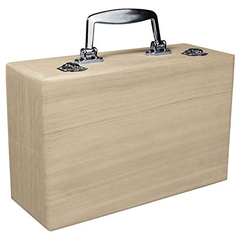 Preisvergleich Produktbild Creative Discount Holz-Koffer mit Kunsstoffgriff, 25x16x9cm