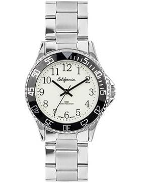 Lucardi - California - California Armbanduhr für Jungen mit Stahlband für Kinder - Edelstahl