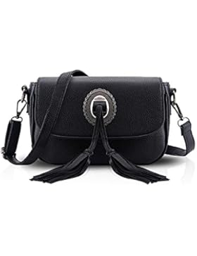 NICOLE&DORIS Damen Handtaschen Einfach Umhängetasche Schultertaschen Quaste Henkeltaschen Crossbody Klein Tote...
