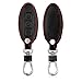 Price comparison product image kwmobile Car Key Cover for Nissan - Heavy Duty PU Leather Protective Key Fob Cover for Nissan 3 Button Car Key - Black