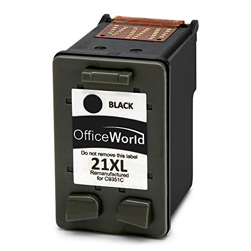 OfficeWorld Remanufacturado HP 21 22 Cartuchos de tinta 21XL 22XL Compatible con HP Deskjet F380 F4180 F2280 F2180 F370  HP PSC 1410  HP Officejet 4315 4355  1 Negro  1 Color 
