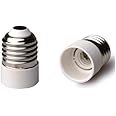 Lot de 2 adaptateurs de culot E27 vers E14 pour ampoule LED et basse consommation
