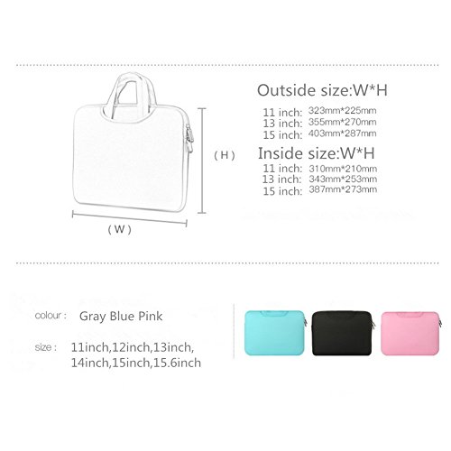 Balai Schutz Tragbar Laptop-Tasche Notebook Taschen Hüllen Computer Schutz Case Bag, 15.6 inch Schwarz - 2
