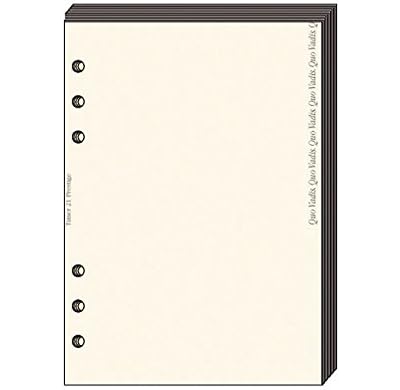 QUO VADIS Recharge Accessoires Organiseur BLOC-NOTES Timer 17 Ivoire 10 x 17 cm