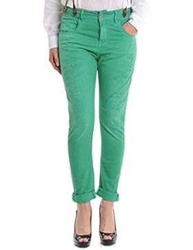 Manila Grace Street Pantaloni Donna J06136MD073 Cotone Verde