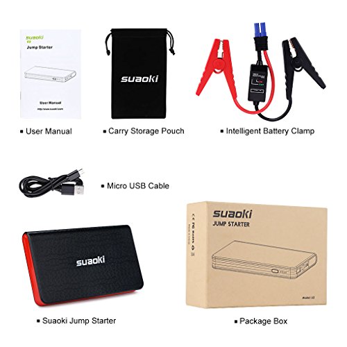 SUAOKI U2 Auto Starthilfe 400A Spitzenstrom 8000mAh Tragbare Autobatterie Externer Akku Ladegerät Autobatterie Anlasser Externer Akku Ladegerät mit eingebaute LED Flashlight - 7