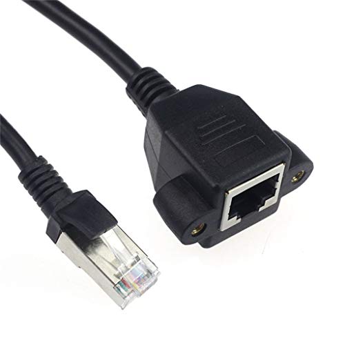 Preisvergleich Produktbild htfrgeds Ethernet-Verlängerungskabel, Cat 6 Ethernet-Verlängerungskabel-Adapter, Unterstützung der Cat6 / Cat5e / Cat5-Standards, RJ45-Kabel, geschirmt, Stecker / Buchse