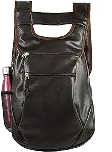 Barodians Leather School College Backpack for Men and Women