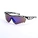 Produktbild UV Fahrradbrille,OUTAD UV Polarisiert Sonnenbrille Farbige Radbrille mit 2 Auswechselbaren Gläser Sport Brille Schutzbrille für Radfahren Mountainbike Laufen Angeln Golf Outdoor