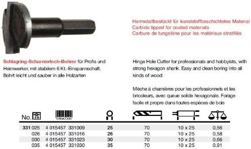 Knuckle-Duster Concealed Hinge Bore Drill Hinge HarmetallbestüCKT- 35