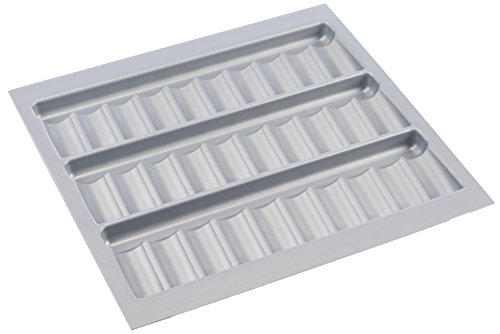 ORGA-BOX® Gewürzgläsereinsatz Gewürzdoseneinsatz / 513 x 28 x 473 mm / Silber-metallic für 60er Korpusbreite / passend für Blum Tandembox