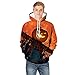 Produktbild R-Cors Herren Kapuzenpullover 3D Halloween Kürbis Digitales Drucken Hoody Sweater Sport Freizeit Outdoor Bekleidung
