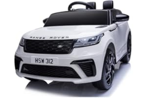 FINOOS Elektroauto Range-Rover. Velar 12V- Lizenziert - Rc Fernbedienung - Elektro Auto für Kinder - Kinderauto (Weiß)