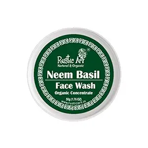 Rustic Art Organic Face Wash Concentrate (Neem Basil, 50 g)