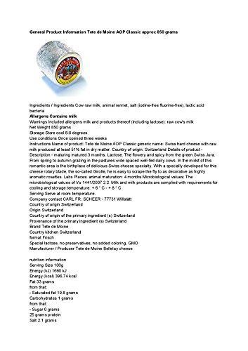 Set Käsehobel Käsehobler Luxus aus Buchenholz mit Glasglocke und Tete de Moine Käse - 5