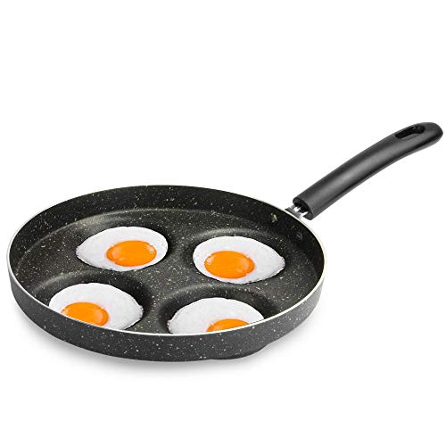 Poêle multi oeuf | Cuiseur à oeufs | Poêle à oeufs grillés et pochés pour cuisinière à gaz | Parfait pour le braconnage des œufs | M & W